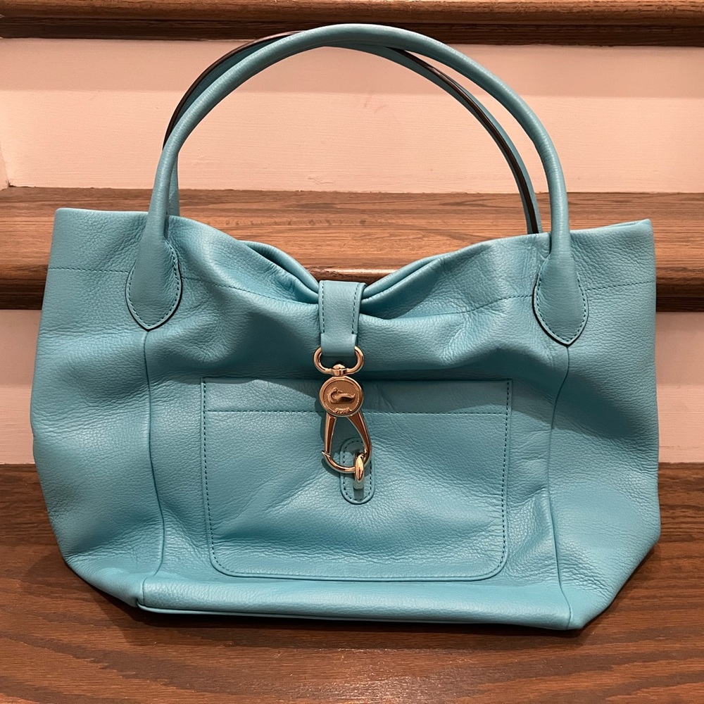 Dooney & Bourke lock it tote light blue NWT